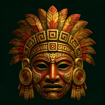 Ceremonial Mayan tribal mask